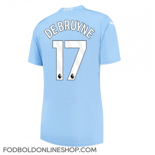 Manchester City Kevin De Bruyne #17 Hjemmebanetrøje Dame 2023-24 Kortærmet